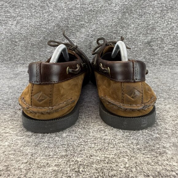 ✅Sperry Authentic Original A/O Boat Shoe Mens 10.5 Wide 2 Eye Brown Buck Leather - Picture 9 of 11